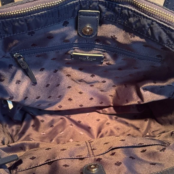 kate spade Navy Quilted Tote - Picture 7 of 14